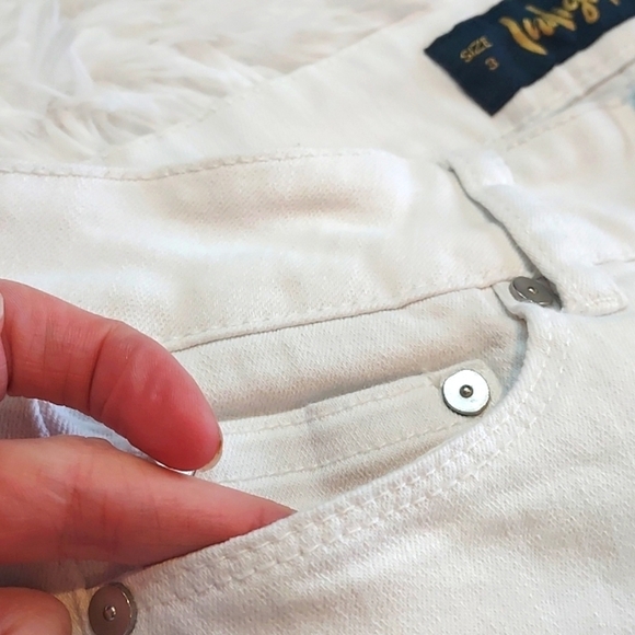 Indigo Rein white jeans distressed ankle size 3 - Picture 6 of 9
